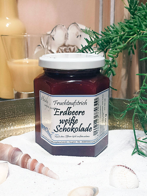 Fruchtaufstrich Erdbeere weiße Schokolade